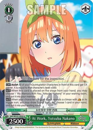 Image of At Work, Yotsuba Nakano (5HY/W101-E032 U) - The Quintessential Quintuplets Movie