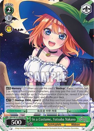 Image of In a Costume, Yotsuba Nakano (SR) (5HY/W101-E033S SR) - The Quintessential Quintuplets Movie