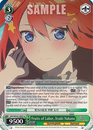 Image of Fruits of Labor, Itsuki Nakano (5HY/W101-E037 U) - The Quintessential Quintuplets Movie