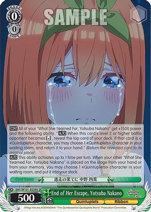 Image of End of Her Escape, Yotsuba Nakano (SR) (5HY/W101-E039S SR) - The Quintessential Quintuplets Movie