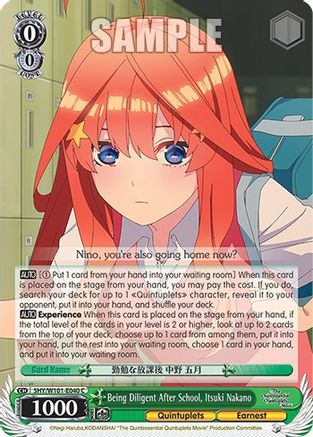 Image of Being Diligent After School, Itsuki Nakano (5HY/W101-E040 C) - The Quintessential Quintuplets Movie