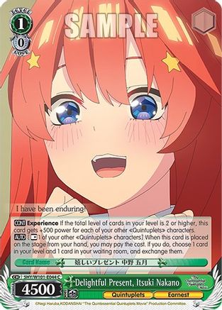 Image of Delightful Present, Itsuki Nakano (5HY/W101-E044 C) - The Quintessential Quintuplets Movie