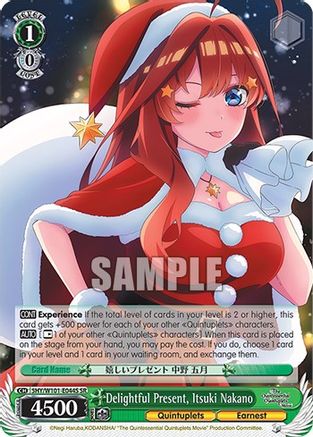 Image of Delightful Present, Itsuki Nakano (SR) (5HY/W101-E044S SR) - The Quintessential Quintuplets Movie