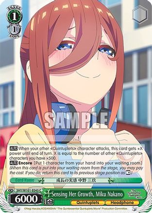 Image of Sensing Her Growth, Miku Nakano (5HY/W101-E045 C) - The Quintessential Quintuplets Movie
