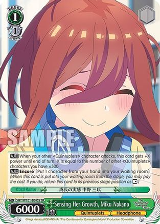 Image of Sensing Her Growth, Miku Nakano (SR) (5HY/W101-E045S SR) - The Quintessential Quintuplets Movie