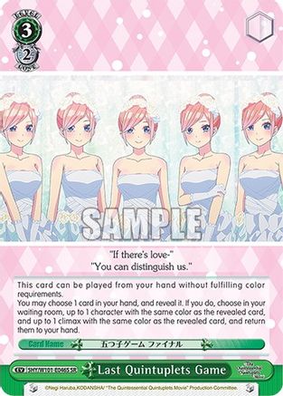 Image of Last Quintuplets Game (SR) (5HY/W101-E046S SR) - The Quintessential Quintuplets Movie