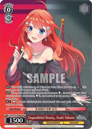 Image of Unparalleled Beauty, Itsuki Nakano (OFR) (5HY/W101-E050OFR OFR) - The Quintessential Quintuplets Movie