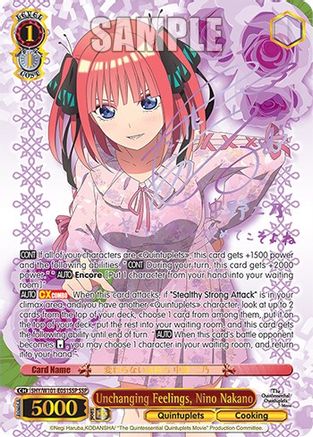 Image of Unchanging Feelings, Nino Nakano (SSP) (5HY/W101-E051SSP SSP) - The Quintessential Quintuplets Movie