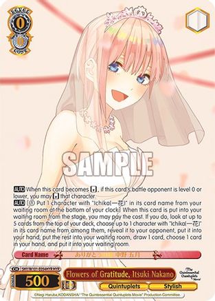 Image of Flowers of Gratitude, Ichika Nakano (HYR) (5HY/W101-E054HYR HYR) - The Quintessential Quintuplets Movie