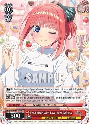 Image of Food Made With Love, Nino Nakano (SR) (5HY/W101-E060S SR) - The Quintessential Quintuplets Movie
