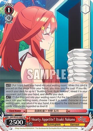 Image of Hearty Appetite? Itsuki Nakano (5HY/W101-E061 U) - The Quintessential Quintuplets Movie