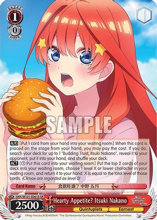 Image of Hearty Appetite? Itsuki Nakano (SR) (5HY/W101-E061S SR) - The Quintessential Quintuplets Movie