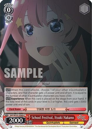 Image of School Festival, Itsuki Nakano (5HY/W101-E069 C) - The Quintessential Quintuplets Movie