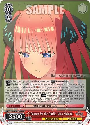 Image of Reason for the Outfit, Nino Nakano (5HY/W101-E070 C) - The Quintessential Quintuplets Movie