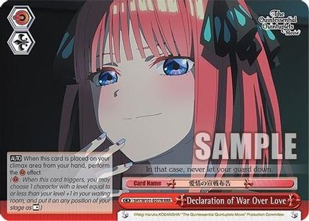 Image of Declaration of War Over Love (RRR) (5HY/W101-E077R RRR) - The Quintessential Quintuplets Movie