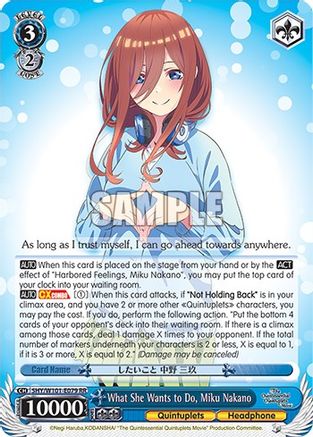 Image of What She Wants to Do, Miku Nakano (5HY/W101-E079 RR) - The Quintessential Quintuplets Movie
