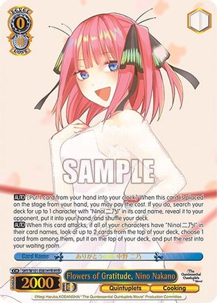 Image of Flowers of Gratitude, Nino Nakano (HYR) (5HY/W101-E081HYR HYR) - The Quintessential Quintuplets Movie