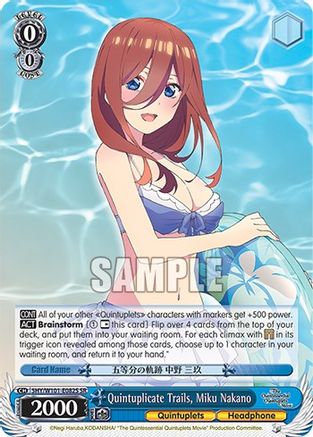 Image of Quintuplicate Trails, Miku Nakano (SR) (5HY/W101-E082S SR) - The Quintessential Quintuplets Movie