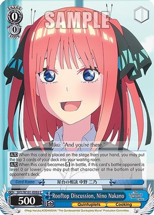 Image of Rooftop Discussion, Nino Nakano (5HY/W101-E092 C) - The Quintessential Quintuplets Movie