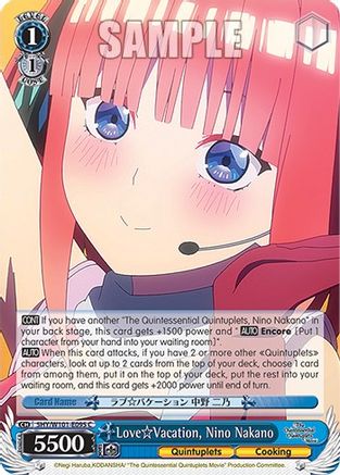 Image of Love Vacation, Nino Nakano (5HY/W101-E095 C) - The Quintessential Quintuplets Movie
