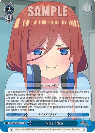 Image of Nice Idea (SR) (5HY/W101-E097S SR) - The Quintessential Quintuplets Movie