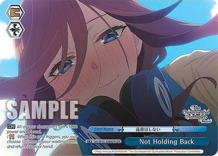 Image of Not Holding Back (OFR) (5HY/W101-E099OFR OFR) - The Quintessential Quintuplets Movie