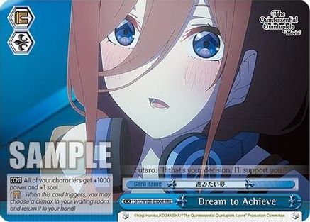 Image of Dream to Achieve (RRR) (5HY/W101-E100R RRR) - The Quintessential Quintuplets Movie