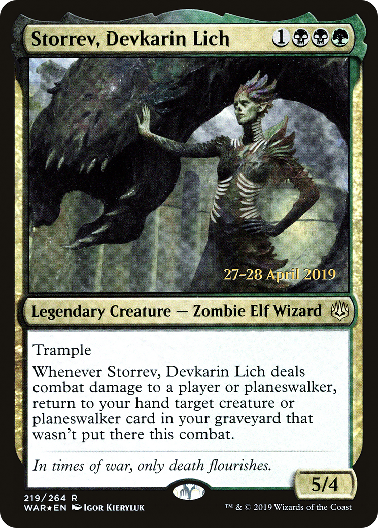 Image of Storrev, Devkarin Lich (PRE-219) - War of the Spark Promos Foil