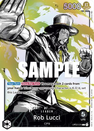 Image of Rob Lucci (076) (Alternate Art) (OP03-076) - Pillars of Strength Foil