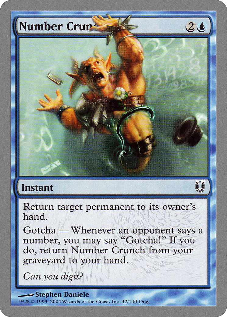 Image of Number Crunch (UNH-042) - Unhinged