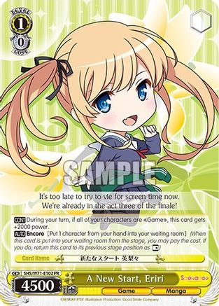 Image of A New Start, Eriri (SHS/W71-E102 PR) - Saekano How to Raise a Boring Girlfriend. flat