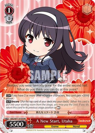 Image of A New Start, Utaha (SHS/W71-E104 PR) - Saekano How to Raise a Boring Girlfriend. flat