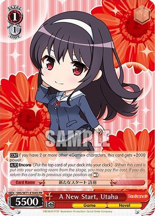 Image of A New Start, Utaha (Foil) (SHS/W71-E104S PR) - Saekano How to Raise a Boring Girlfriend. flat