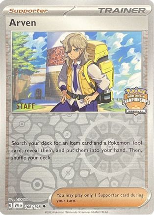 Image of Arven (Regional Championships) [Staff] 166/198  - Reverse Holofoil League & Championship Cards - Promo