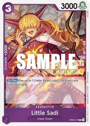 Image of Little Sadi (Judge) (OP02-073) - One Piece Promotion Cards Foil