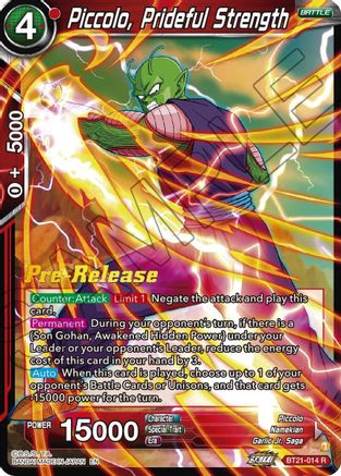 Image of Piccolo, Prideful Strength (BT21-014) - Wild Resurgence PreRelease Cards