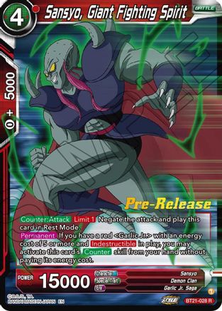 Image of Sansyo, Giant Fighting Spirit (BT21-028) - Wild Resurgence PreRelease Cards