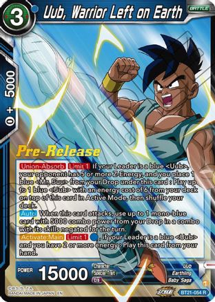 Image of Uub, Warrior Left on Earth (BT21-054) - Wild Resurgence PreRelease Cards