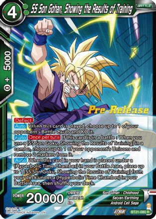 Image of SS Son Gohan, Showing the Results of Training (BT21-080) - Wild Resurgence PreRelease Cards