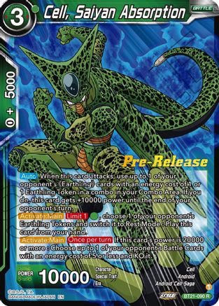 Image of Cell, Saiyan Absorption (BT21-090) - Wild Resurgence PreRelease Cards