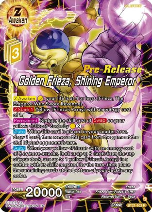 Image of Golden Frieza, Shining Emperor (BT21-102) - Wild Resurgence PreRelease Cards