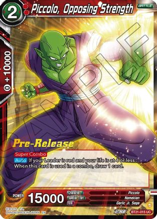 Image of Piccolo, Opposing Strength (BT21-015) - Wild Resurgence PreRelease Cards