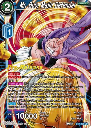 Image of Mr. Buu, Majin Defender (BT21-039) - Wild Resurgence PreRelease Cards