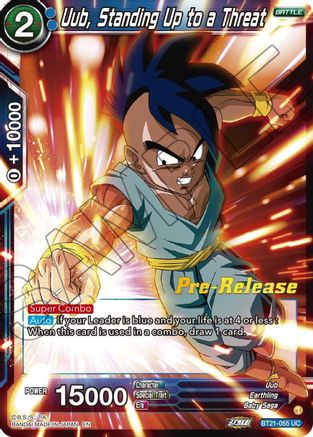 Image of Uub, Standing Up to a Threat (BT21-055) - Wild Resurgence PreRelease Cards