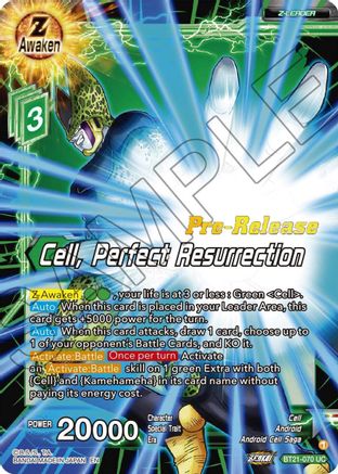 Image of Cell, Perfect Resurrection (BT21-070) - Wild Resurgence PreRelease Cards