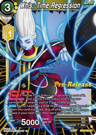 Image of Whis, Time Regression (BT21-104) - Wild Resurgence PreRelease Cards