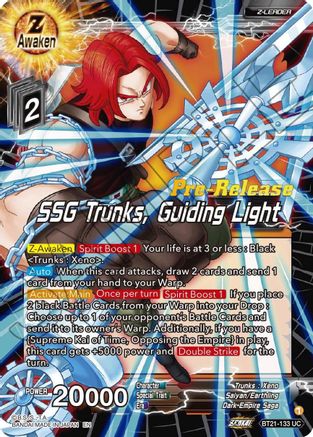 Image of SSG Trunks, Guiding Light (BT21-133) - Wild Resurgence PreRelease Cards