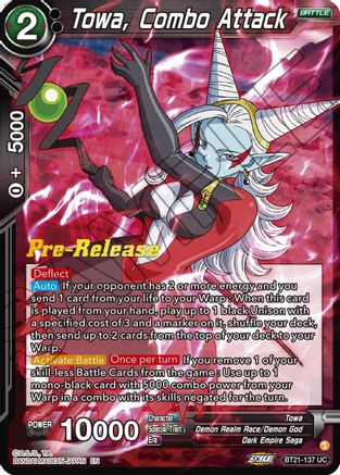 Image of Towa, Combo Attack (BT21-137) - Wild Resurgence PreRelease Cards