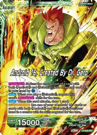 Image of Android 16 // Android 16, Created By Dr. Gero (P-495) - Promotion Cards Foil