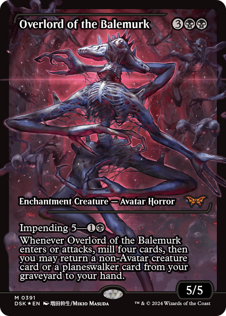 Image of Overlord of the Balemurk (Showcase) (DSK-391) - Duskmourn: House of Horror: (Showcase) Foil